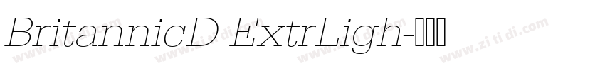 BritannicD ExtrLigh字体转换